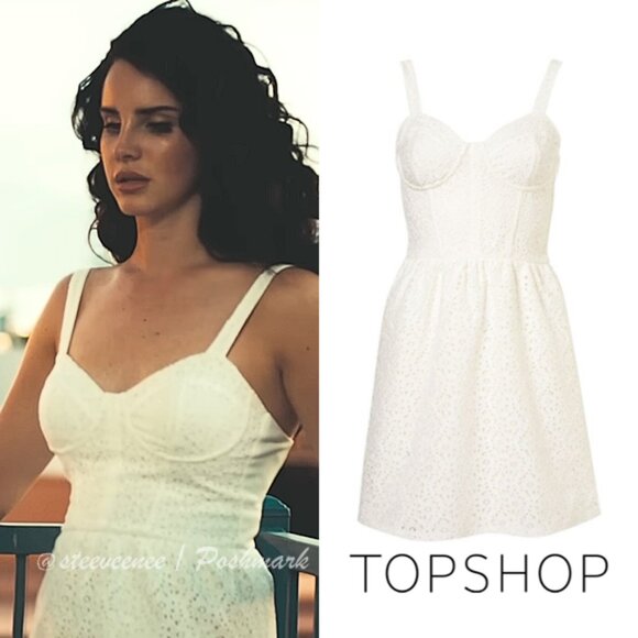 Topshop Lace Corset Flippy Tunic Dress ASO Lana Del Rey & Demi Lovato - Picture 1 of 9